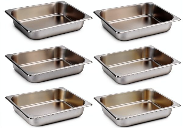 6 Pack Commercial Hotel Pans Zalaxt Stainless Steel 11x10x2.5 Inch-3