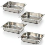 Steam Table Pans Half Size 2.5 Inch Deep JOUTYFOR Stainless Steel-0