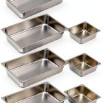Zubebe 8 Pcs Hotel Pans Stainless Steel Steam Table Pan 1/1 Full Size 4 Inch Restaurant Steam Table Pan Deep Metal Food Tray Commercial Food Pans for Restaurant Party Buffet Catering-0