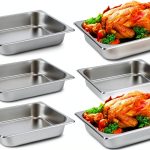 6 Pack Commercial Hotel Pans Zalaxt Stainless Steel 11x10x2.5 Inch-0