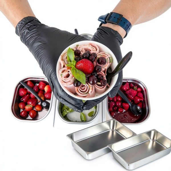Zubebe 8 Pcs Hotel Pans Stainless Steel Steam Table Pan 1/1 Full Size 4 Inch Restaurant Steam Table Pan Deep Metal Food Tray Commercial Food Pans for Restaurant Party Buffet Catering-5