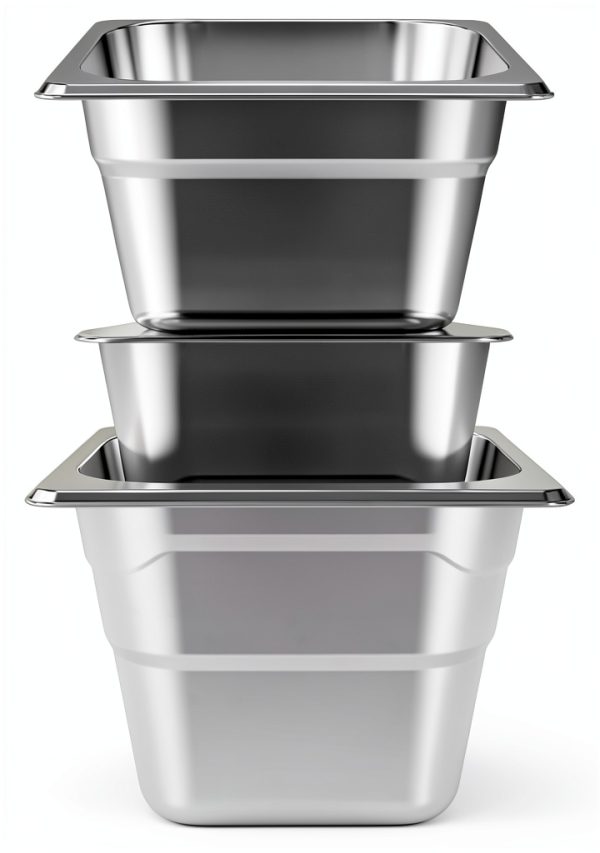 VEVOR 6 Pack Stainless Steam Hotel Pans, 1/6 Size Table Steam Pan, 4 Inch Deep, Anti Jam Restaurant Supplies Reusable Rustproof Catering Storage for Home, Party, Restaurant, Hotel, Buffet-8