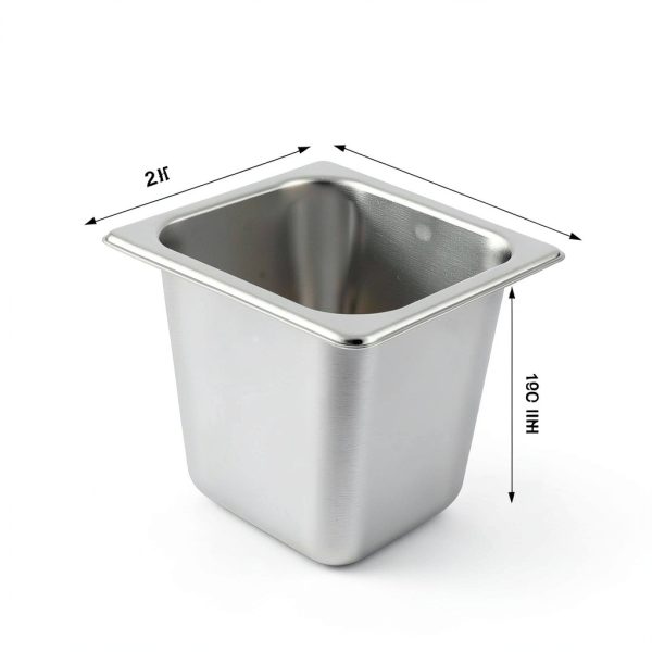 8 Packs Stainless Steel Hotel Pans 1/6 Size x 6" Deep Steam Table Pan with Lids Commercial Food Storage Containers Stackable Metal Steamer Pan Anti-Jam Hotel Pan Restaurant Warm Pans for Buffet Party-1