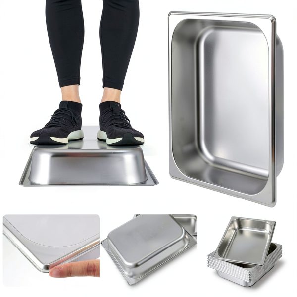 6 Pack Half Size Hotel Pans, 2.5 Inch Deep 1/2 Size Stainless Steel Steam Table Pans Restaurant Commercial Half Pans for Chafing Dishes Buffet Hotel Party-2