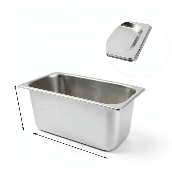LANIAKEA 2PCS 1/3 Size Steam Table Pan with Lids, 6 Inch Deep Stainless Steel Pan Restaurant Supplies Stainless Steam Table Pans, Hotel Pan Trays for Food, Party, Buffet-1