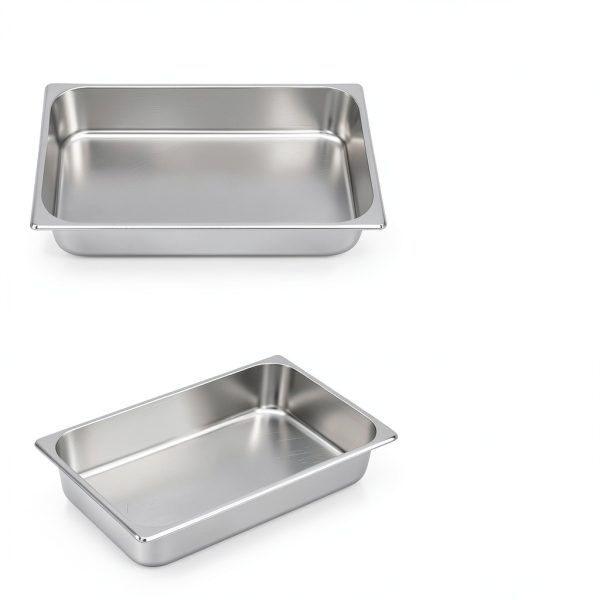 Zubebe 8 Pcs Hotel Pans Stainless Steel Steam Table Pan 1/1 Full Size 4 Inch Restaurant Steam Table Pan Deep Metal Food Tray Commercial Food Pans for Restaurant Party Buffet Catering-1
