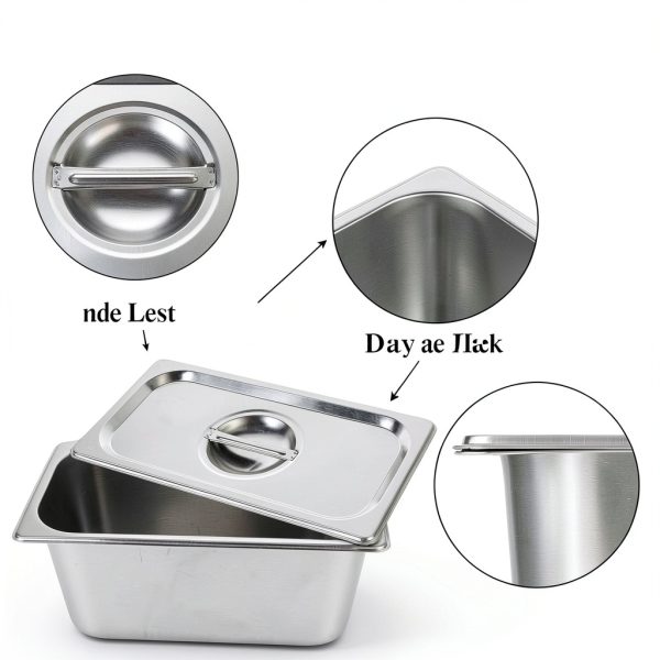 LANIAKEA 2PCS 1/3 Size Steam Table Pan with Lids, 6 Inch Deep Stainless Steel Pan Restaurant Supplies Stainless Steam Table Pans, Hotel Pan Trays for Food, Party, Buffet-2