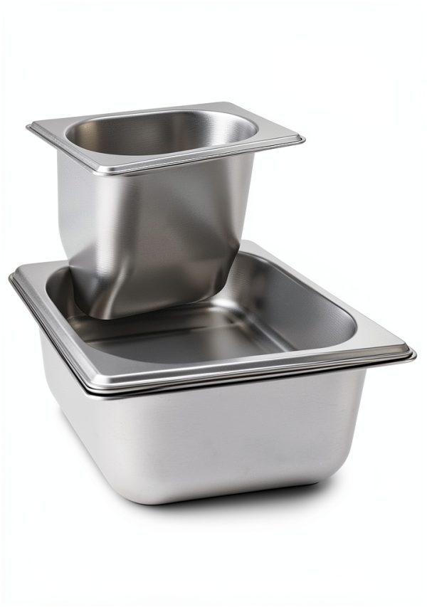 Zubebe 8 Pcs Hotel Pans Stainless Steel Steam Table Pan 1/1 Full Size 4 Inch Restaurant Steam Table Pan Deep Metal Food Tray Commercial Food Pans for Restaurant Party Buffet Catering-2