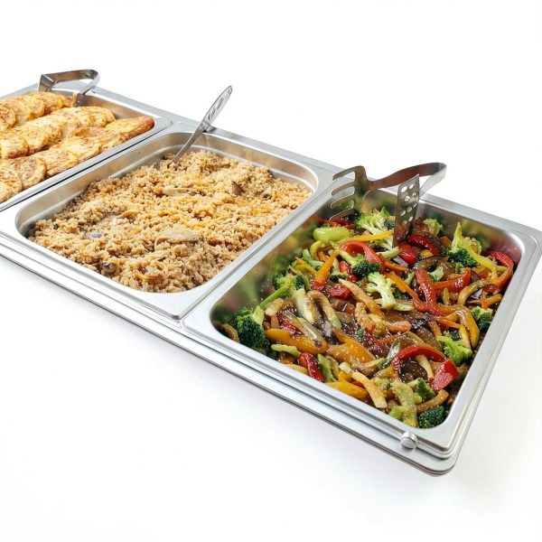 6 Pack Half Size Hotel Pans, 2.5 Inch Deep 1/2 Size Stainless Steel Steam Table Pans Restaurant Commercial Half Pans for Chafing Dishes Buffet Hotel Party-4