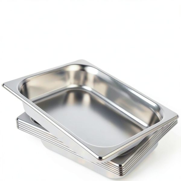 SHUESS 6‑Set 1/2‑Size Stainless Steel Hotel Pans – 2.5" Deep Anti‑Jam-2