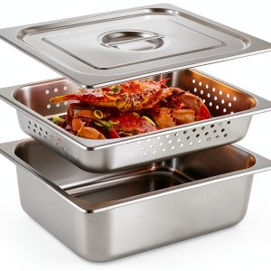 3 Pack Half 4 Inch Hotel Pan Cookware Stainless Steel Agolctry-0