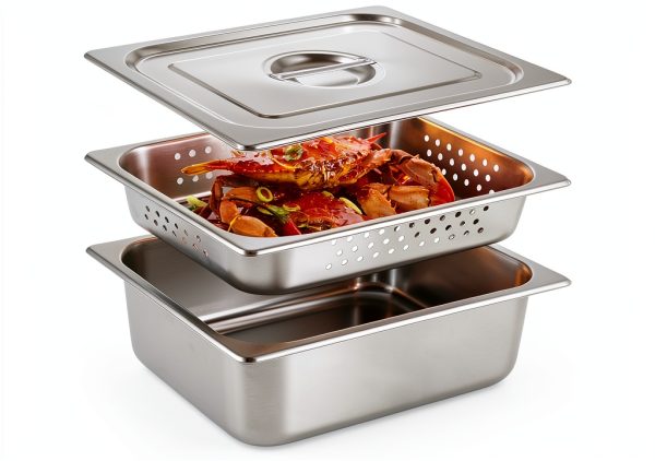 3 Pack Half 4 Inch Hotel Pan Cookware Stainless Steel Agolctry-0