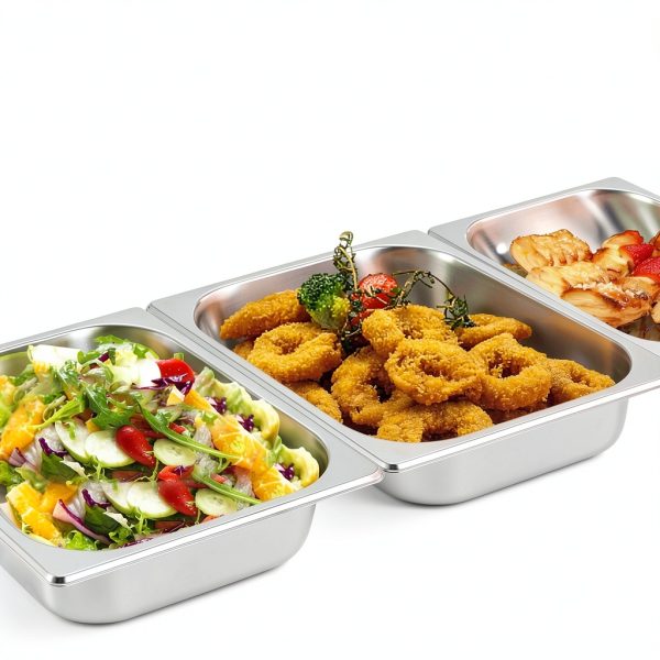 Hotel Pans 4 Pack TOPZEA Half Size Stainless Steel Steam Table Pan-5